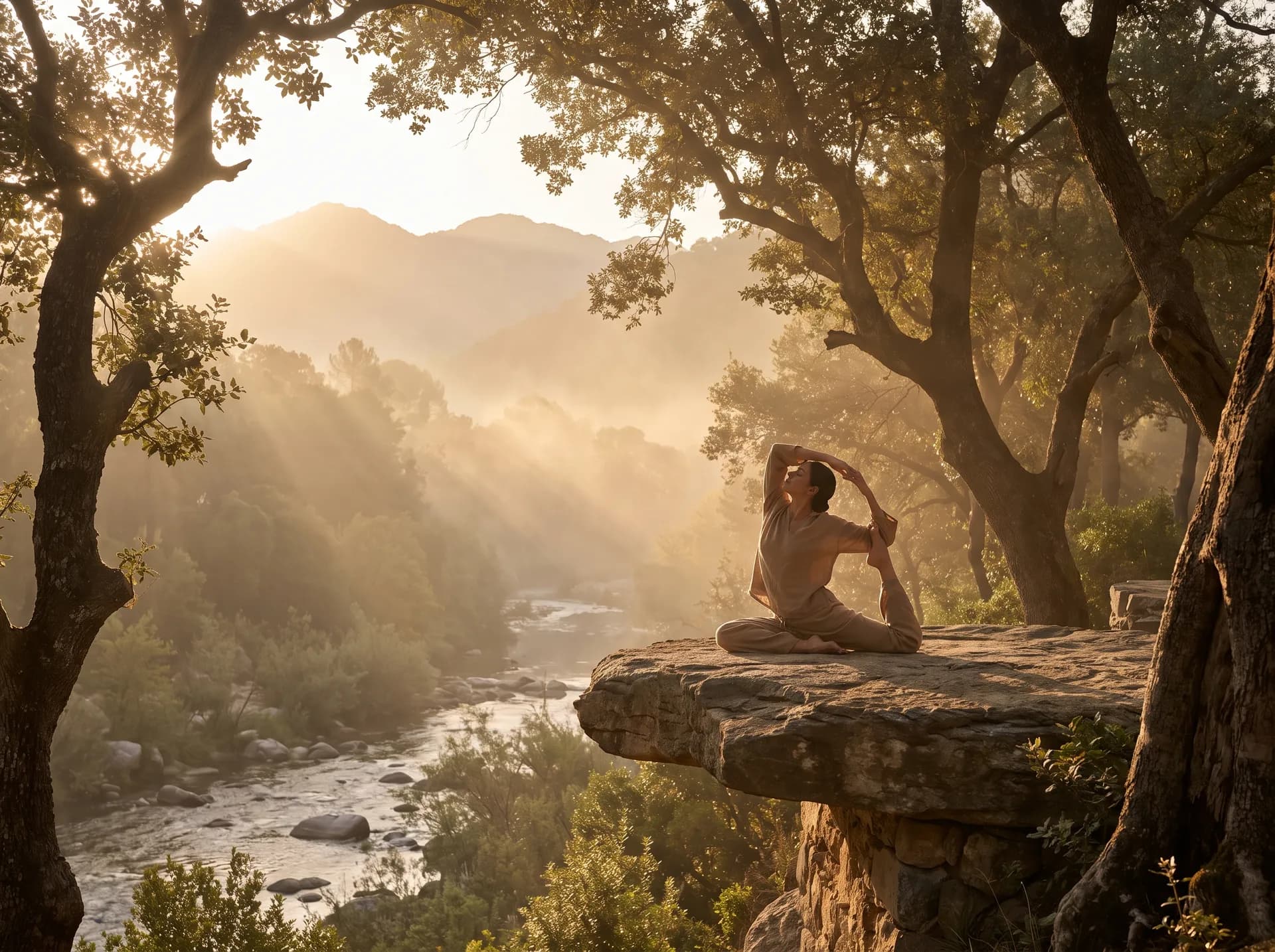 Physical wellness — yoga at sunset