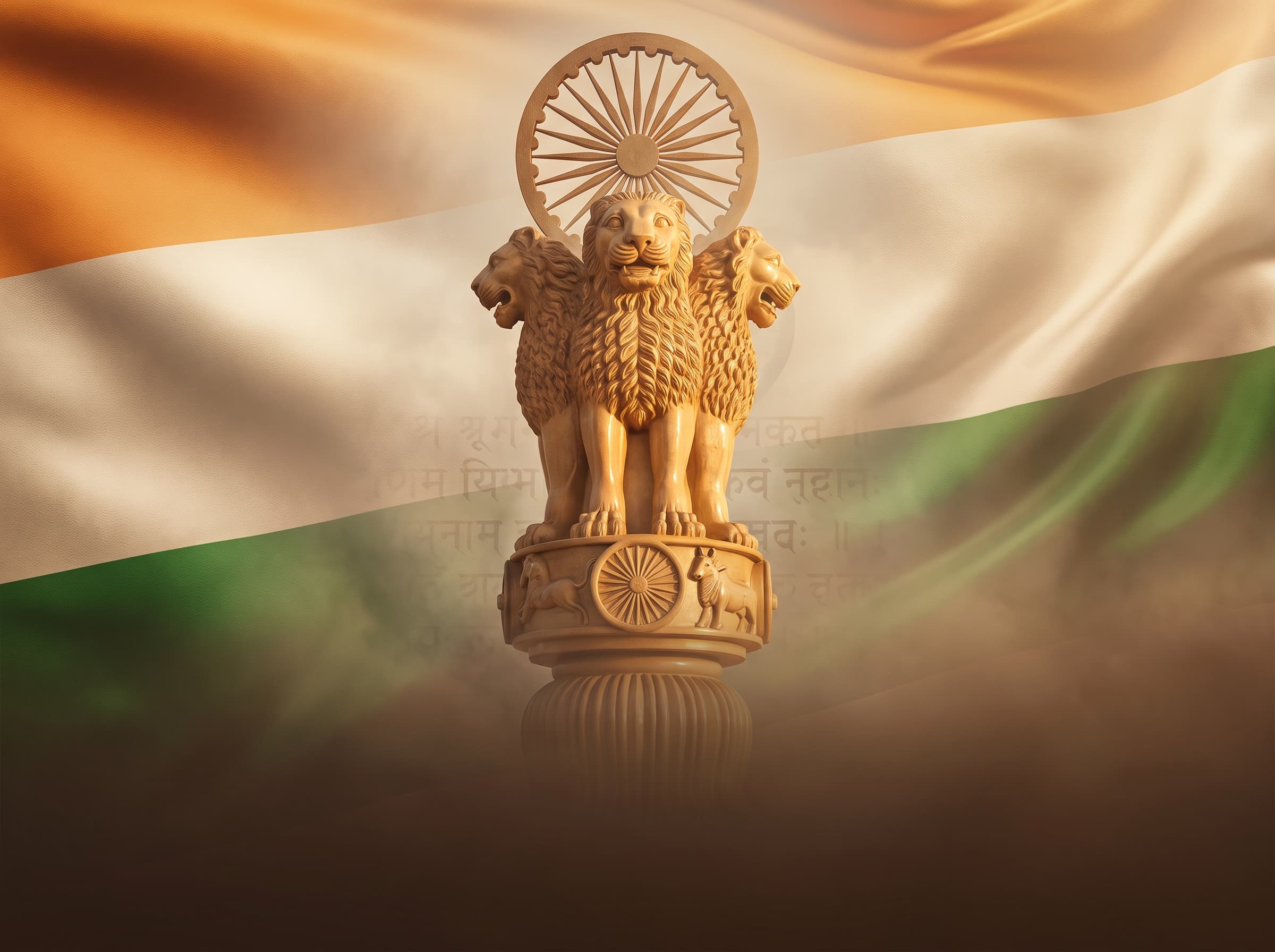Shreeji Sevakanand 'Buddhu' — India, Lion Capital of Ashoka emblem